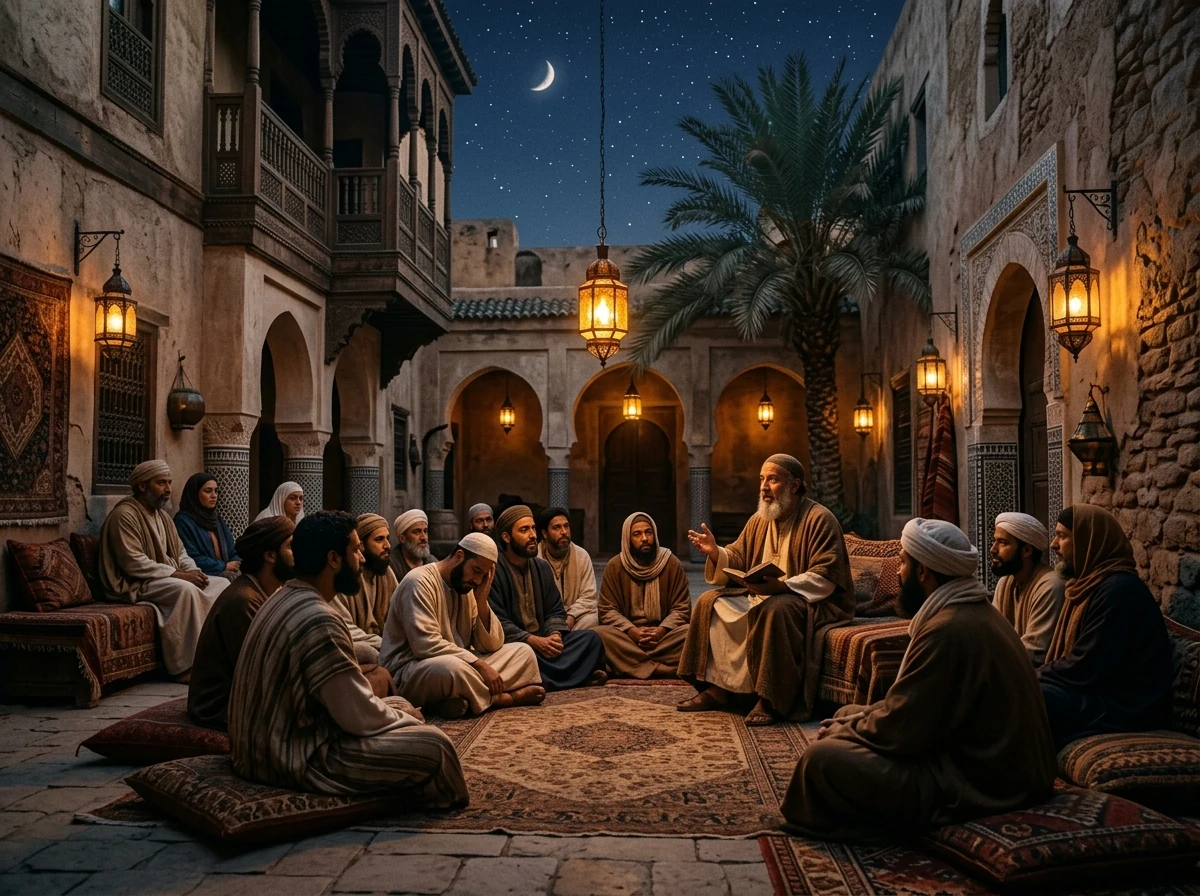 مشهد رمزي لجلسة علم وتأمل